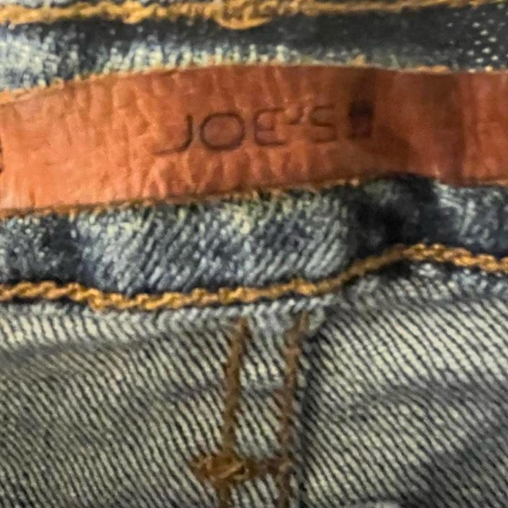 Joe's Jeans Distressed Boyfriend Jeans in Medium Blue Wash - Picture 3 of 6